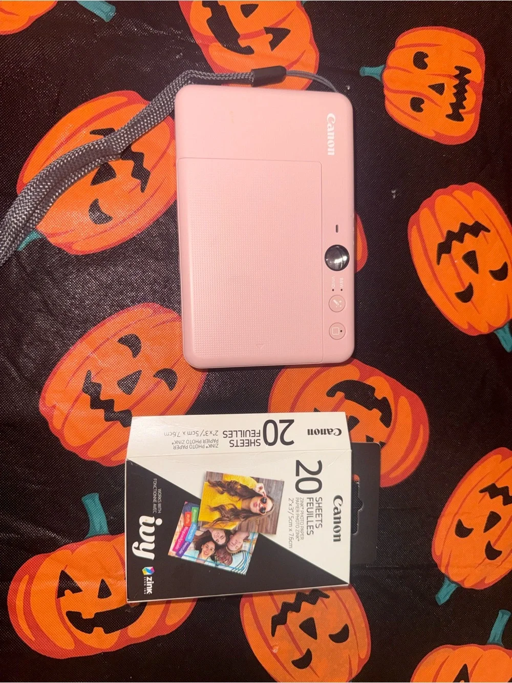 Canon Rose Gold Portable Instant Camera with White Ring